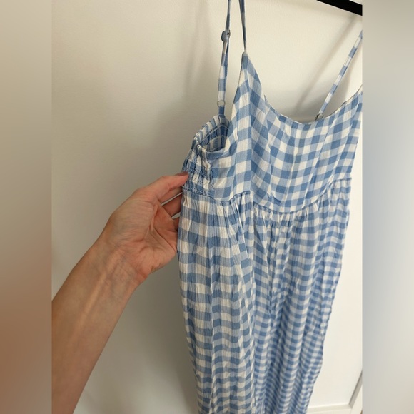 Playa Lucila Blue Gingham Dress Sz M - Picture 10 of 16